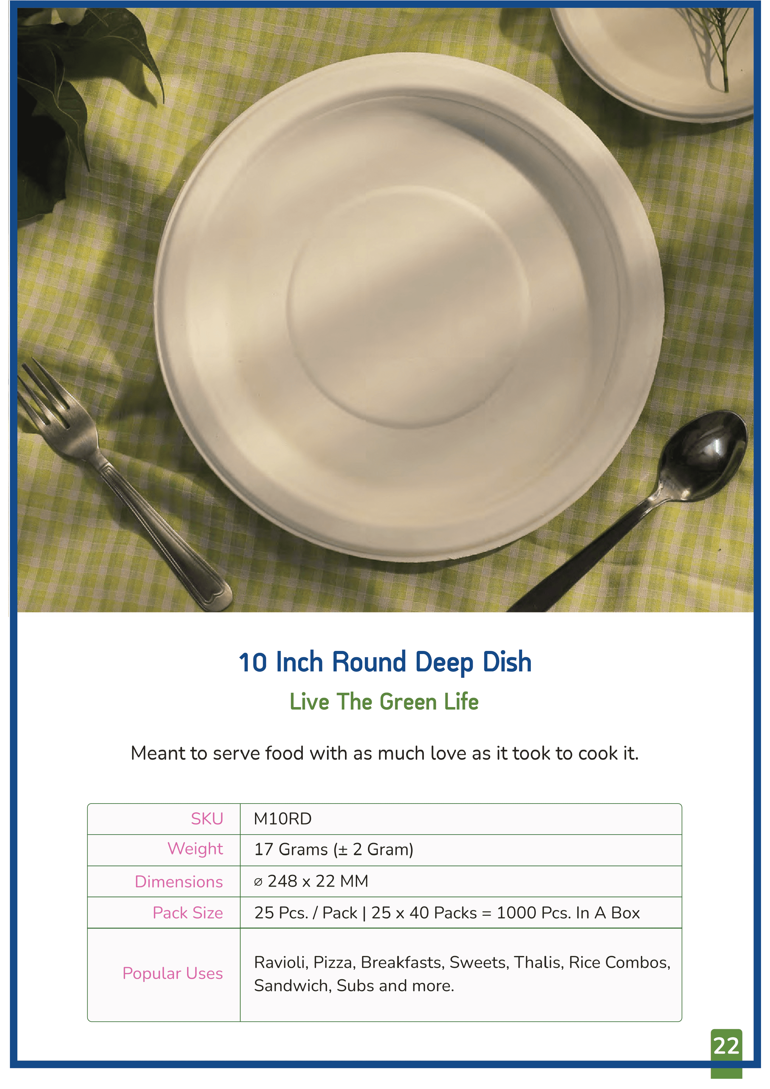 11 Inch 4 Compartment Round Plate